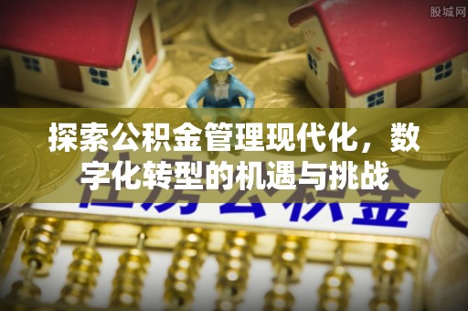南昌探索公积金管理现代化，数字化转型的机遇与挑战