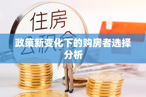 南昌政策新变化下的购房者选择分析