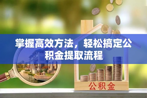南昌掌握高效方法，轻松搞定公积金提取流程